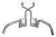 Crossmember Back w/X-Pipe Exhaust System 75-79 Nova Split Rear Dual Exit 2.5 in Intermediate And ...