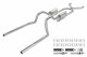 Crossmember Back W/ X-Pipe Exhaust System 63-66 GM Truck Split Rear Dual Exit 2.5 Inch Intermedia...