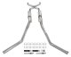 Crossmember Back W/ X-Pipe Exhaust System 63-66 GM Truck Split Side Dual Exit 2.5 Inch Intermedia...