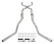 Crossmember Back W/ H-Pipe Exhaust System 63-66 GM Truck Split Side Dual Exit 2.5 Inch Intermedia...
