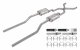 55-59 GM 2WD Truck 2.5 Inch Crossmember Back Exhaust Kit With Turbo Pro Mufflers Pypes Performanc...