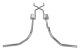 Crossmember Back w/H-Pipe Exhaust System 67-74 GM Split Rear Dual Exit 2.5 in Intermediate And Ta...