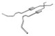 Crossmember Back w/H-Pipe Exhaust System 67-74 GM Split Rear Dual Exit 2.5 in Intermediate And Ta...