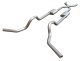 Crossmember Back w/X-Pipe Exhaust System 67-74 GM Split Rear Dual Exit 2.5 in Intermediate And Ta...