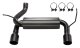 2007-2018  Jeep JK Dual Exit Axle Back Black Exhaust System 409 Stainless With Street Pro Muffler...