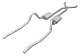 Crossmember Back w/X-Pipe Exhaust System 67-73 Mopar A-Body Split Rear Dual Exit 2.5 in Intermedi...