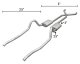 67-73 Mopar A-Body Hybrid 3-2.5 Inch Crossmenber Back W/ X-Pipe System Race Pro Muffler Pypes Exh...