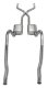 Crossmember Back w/H-Pipe Exhaust System 67-73 Mopar A-Body Split Rear Dual Exit 2.5 in Intermedi...