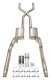 1970-1974 Mopar E-Body 3 Inch Crossmember Back Exhaust System 409 Stainless Race Pro Mufflers Pyp...