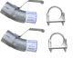 1976-1981 Trans Am Tailpipe Splitter Adapters (For Transverse Muffler Systems Only) 409 Stainless...
