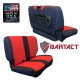 Jeep TJ Seat Covers Rear Bench 03-06 Wrangler TJ Tactical Series Black/Red Bartact