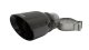 Single 4.0 Inch Black Pro-Series Tip (Clamp Included) 2.5 Inch Inlet Universal Stainless Steel Co...