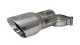 Single 4.0 Inch Polished Pro-Series Tip (Clamp Included) 3.0 Inch Inlet Universal Stainless Steel...
