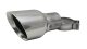 Single 4.5 Inch Polished Pro-Series Tip (Clamp Included) 2.75 Inch Inlet Universal Stainless Stee...