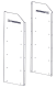 Two WallSlide Shelf End Caps 24 Inches High for 13 inch Deep Shelves