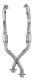 1996-1998 Mustang X-Pipe Exhaust Kit High Flow Catalytic Converters EPA Compliant 409 Stainless S...