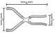 Exhaust X-Pipe Kit Intermediate Pipe 2.5 in Crossover Incl Special Angled Rear Legs Natural 409 S...