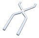 Exhaust X-Pipe Kit Intermediate Pipe 2.5 in Hardware Incl Polished 304 Stainless Steel Pypes Exha...