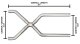 Exhaust X-Pipe Kit Intermediate Pipe 3 in Crossover Hardware Incl Natural 409 Stainless Steel Pyp...