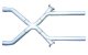 Xchange X-Pipe Crossover Kit Intermediate Pipe 3 in Hardware Incl Natural 409 Stainless Steel Pyp...