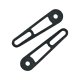 Go Rhino 732400T - XE Hood Mounts - Dogbone Bracket - Textured Black